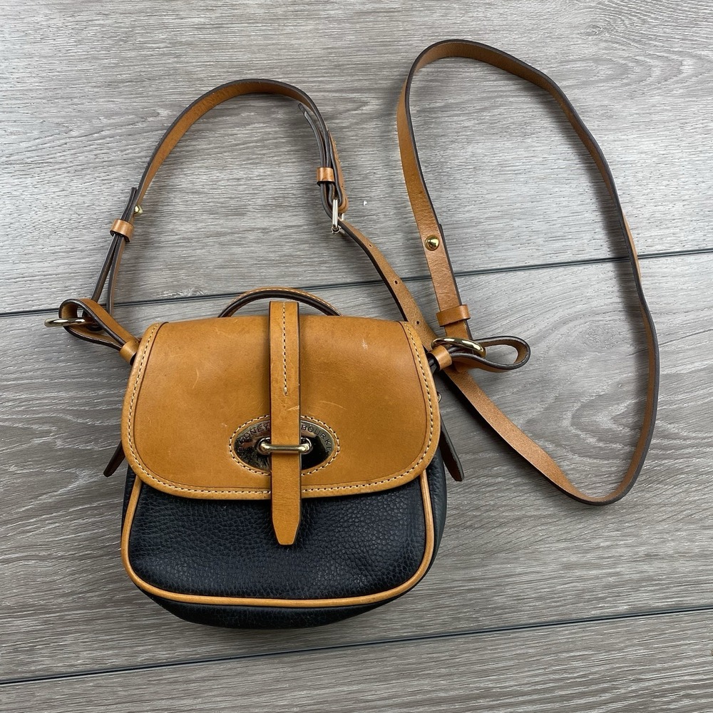 Dooney & Bourke Verona Collection Bionda Cristina Saddle Bag Brown Black Read